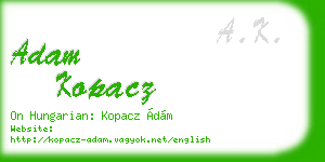 adam kopacz business card