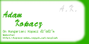 adam kopacz business card